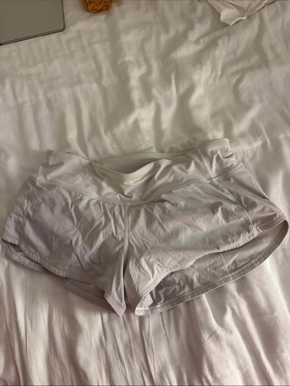 Lululemon White Athletic Shorts